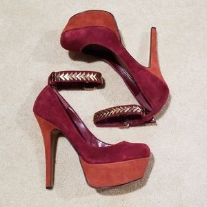 H by Halston Platform Heels with Ankle Strap